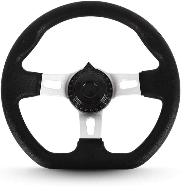 Steering Wheel 270mm lassic Hardware Accessories Interior With Holes Durable For Go Kart Replacement Vehicle Universal 3 Spokes PU Foam