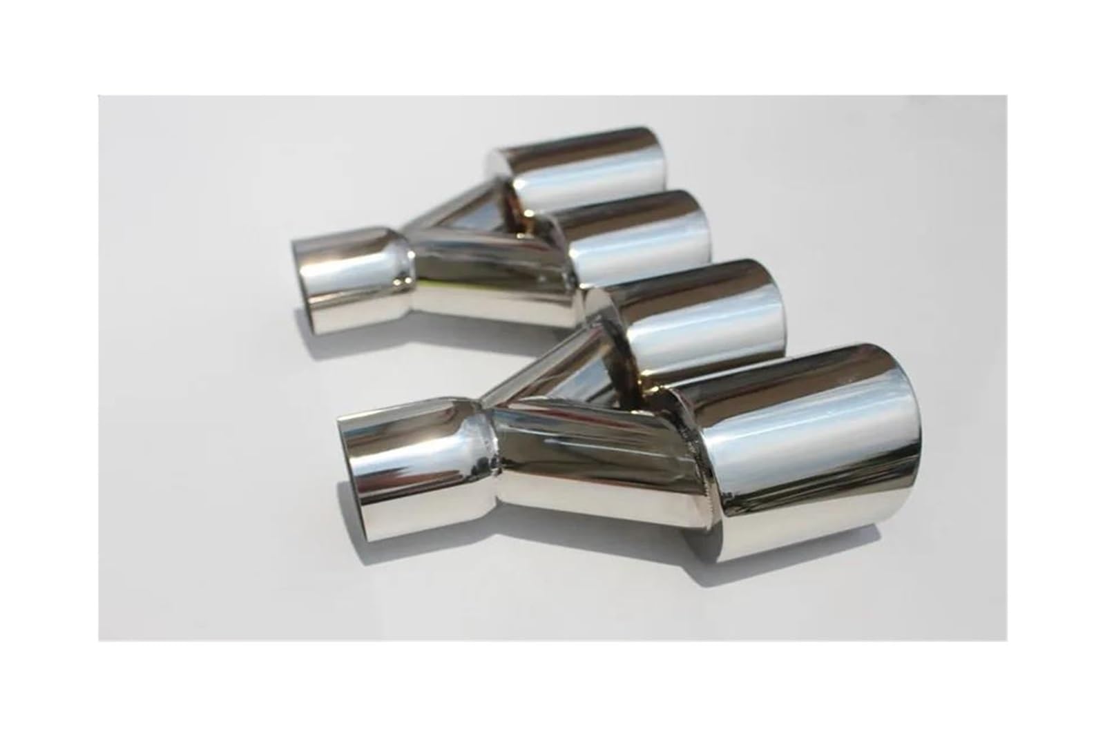 Terminale scarico 1 paio di terminali di scarico automatici universali in acciaio inox 304 da 63 mm/89 mm per golf(66MM IN 89MM OUT)