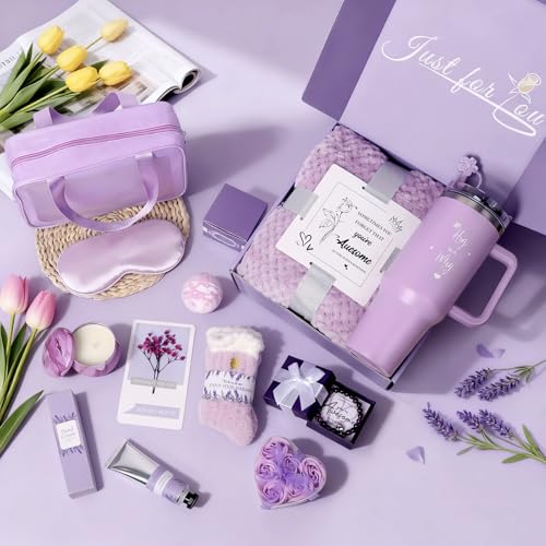 Birthday Gift for Women, Luxury Self Care Spa Gift Basket with Blanket for Mom, Wife, Sister, Friend, Girlfriend, Grandmother, Get Well Soon & Christmas gift for Her - Image 4