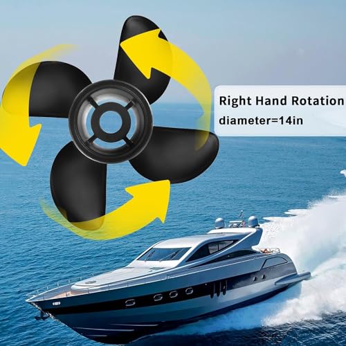 Image of VIF Boat Propeller Compatible with Mercury Mercruiser Alpha One /Bravo One Outboard Motors 135HP 150HP 175HP 200HP 225HP 250HP 300HP, 2&4-Stroke, Aluminum Propellers,15 Spline Tooth, Rh