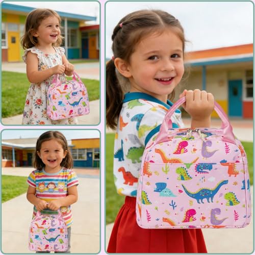 Image of CAMTOP Girls Lunch Box Kids Insulated Lunch Bag Kids Cute Lunchbox for Girls Loncheras Para Ninas