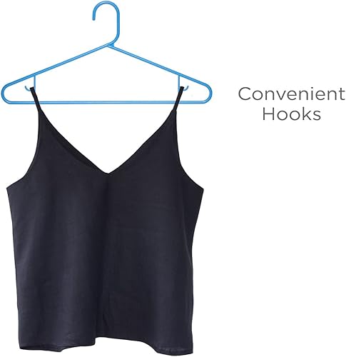 Miniatura 7 de Clorox Perchas de plástico blanco  Paquete de 10  Ideal para uso diario estándar  Dos ganchos para accesorios  Juego económico, 10 unidades