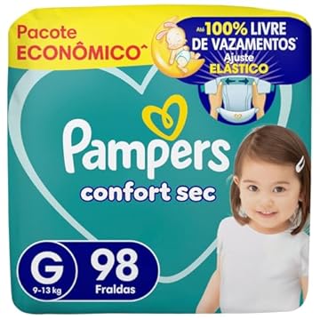 Fralda Pampers Confort Sec Tamanho G 98 Fraldas Descartáveis