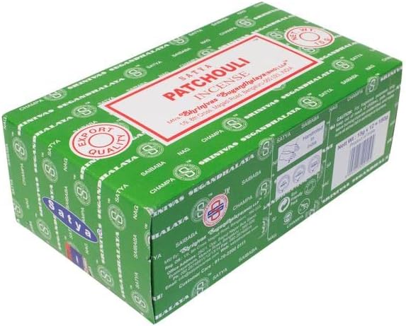 Satya Nag Champa Patchouli Incense Sticks, 12 Count