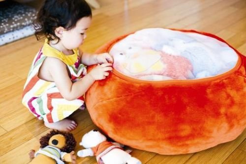 Boon Animal Bag Stuffed Animal Storage,Orange