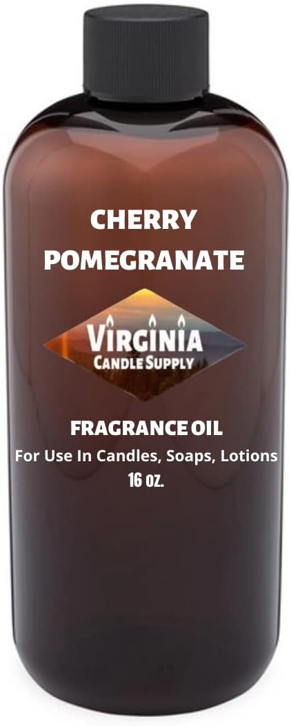 Cherry Pomegranate Fragrance Oil (16 oz Bottle) for Candle Making, Soap Making, Tart Making, Room Sprays, Lotions, Car Fresheners, Slime, Bath Bombs, Warmers…