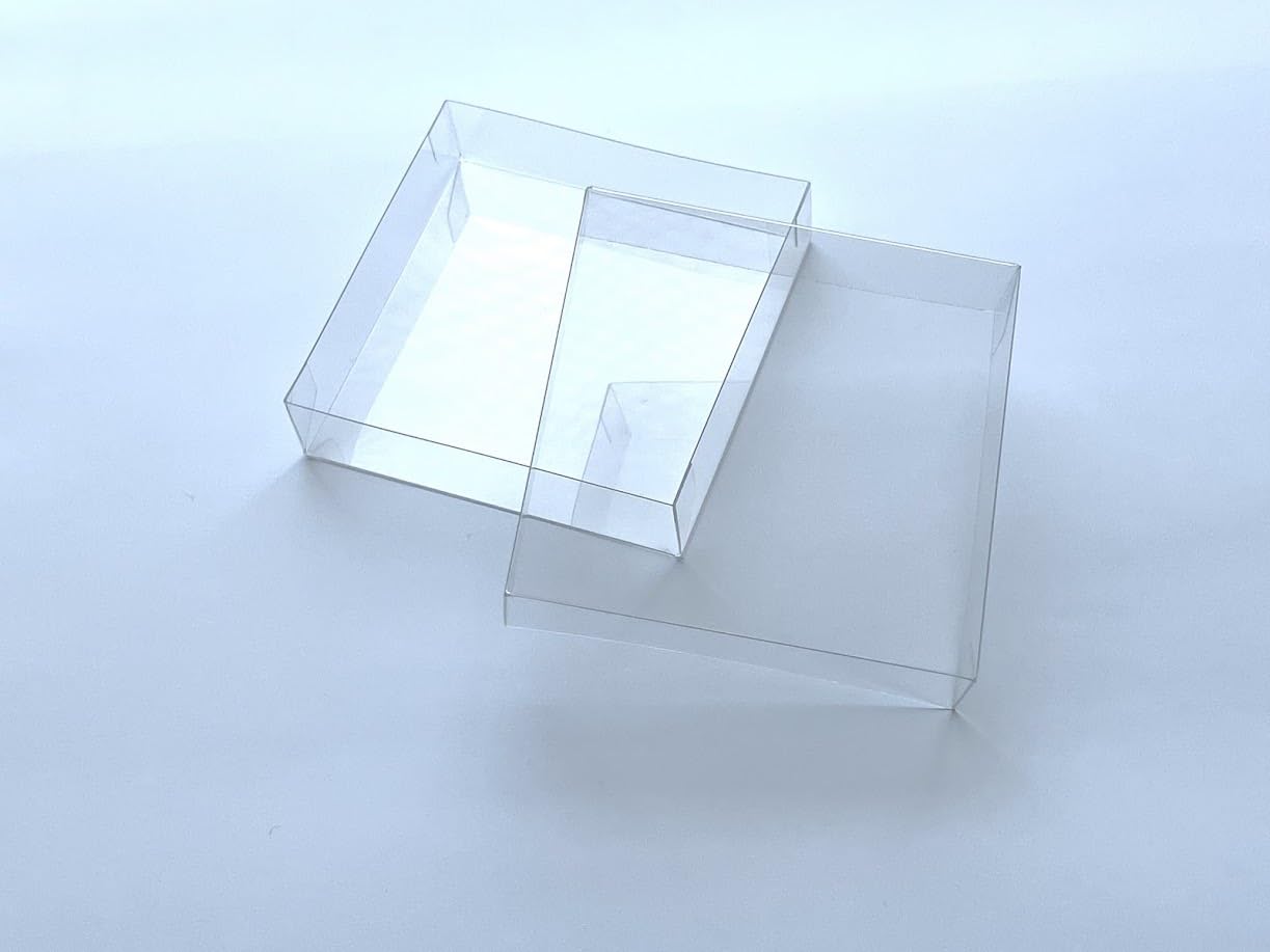 Amazon.co.jp: 85×85×20H クリアケース 箱（身・フタ）透明 10個 