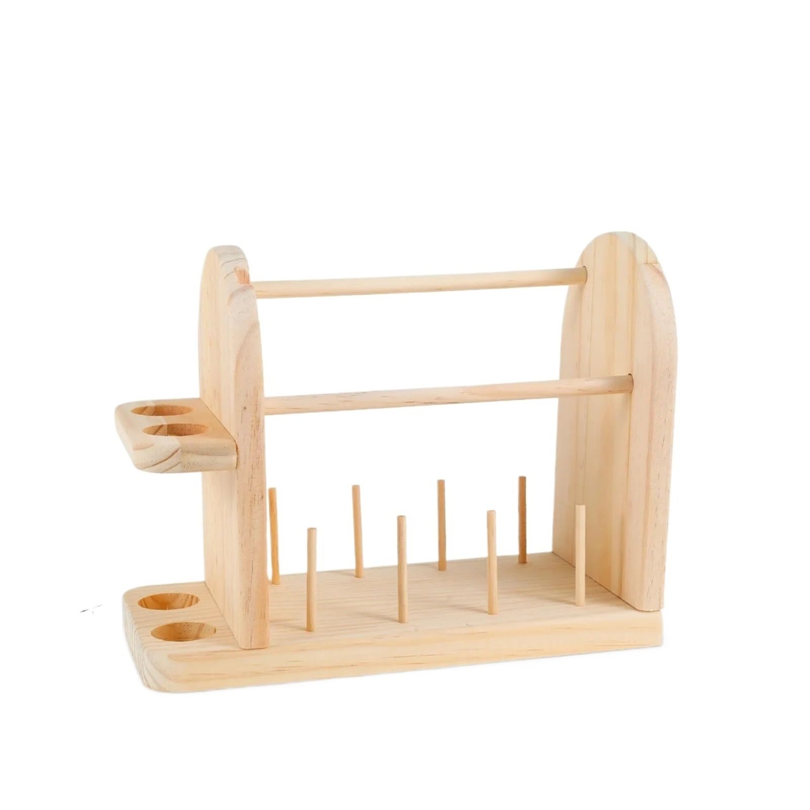 Soporte for hilo for ganchillo, estante for de madera, práctico dispensador bolas, Spinner fácil montar para Hilo de Lana