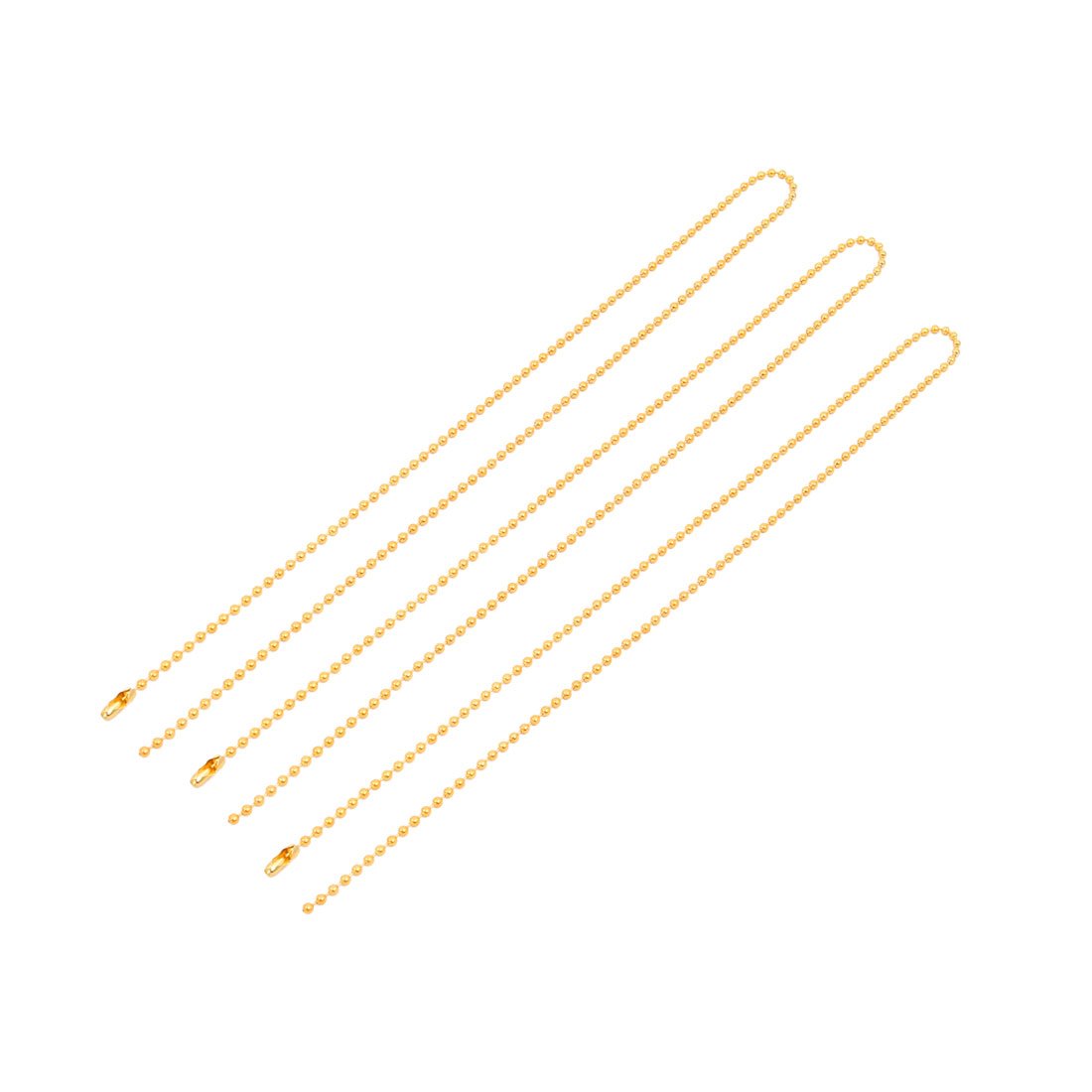 Aexit 3Pcs 2.4mm Lighting fixtures and controls Dia Metal Plated Iron Clasp Ball Chain Keychain 50cm Length