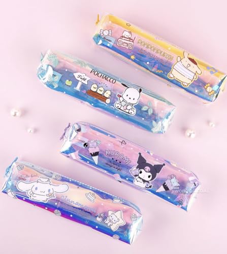 Image of Bandal & Neoul Kitty & Friends' Hologram Pencil Pouch Caddy - Officially Licensed (KuromiTheme)