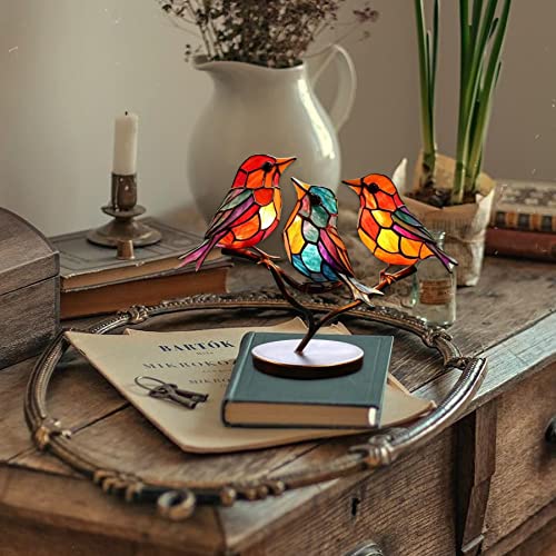 Sculpture d'oiseaux accessoires de décoration table en acrylique - 8