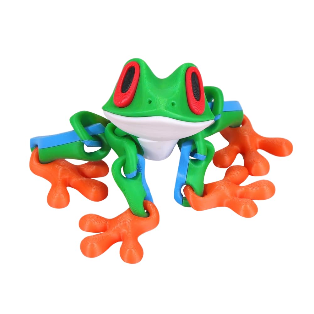 Frog Fridge Magnet, Articulated 3D Frog Toy Adorable Magnetic Frogs Toys with Movable Joint for Refrigerator Kitchen Home Locker Car Decor