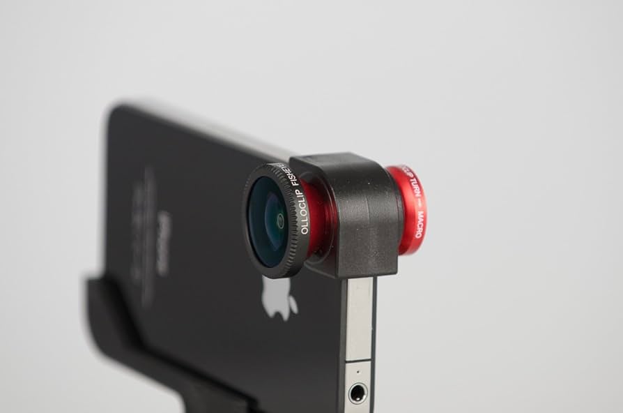 Amazon.com: olloclip 3-en-1 ojo de pez, gran angular y macro sistema de lentes con clip para iPhone 4 y 4S - Negro : Electrónica