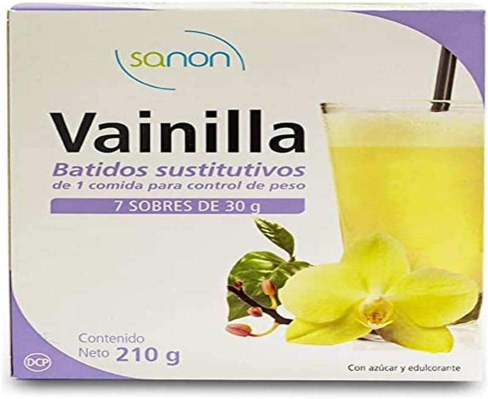 SANON - Batido Sustitutivo Sabor Vainilla 7 Sobres De 30 Gr, One size, 100 ml