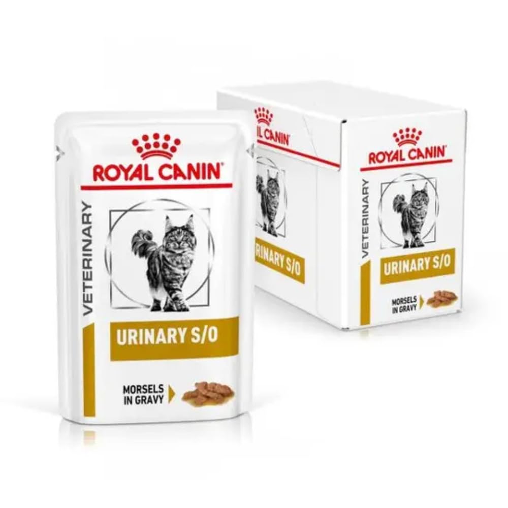 ROYAL CANIN Veterinary Health Nutrition Urinary S/O Wet Cat Food with Morsels in Gravy - 48 x 85g Pouches