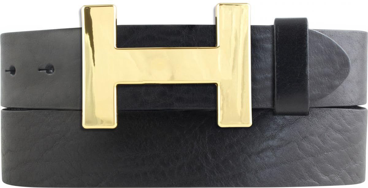BELTINGER Designer Gürtel HENRY aus Vollrindleder 4 cm | Eleganter Ledergürtel für Damen und Herren 40mm | Gold glänzend