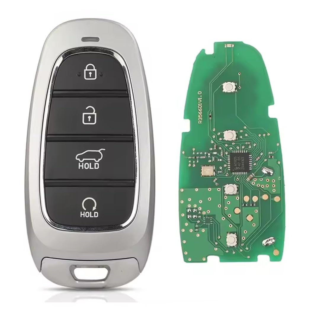 Clé complète avec électronique à programmer pour Santa Fe Tucson 434MHz 4 boutons - 5