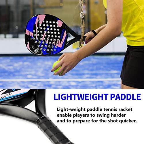 Image of IANONI Padel Racket Carbon Fiber Surface with EVA Memory Flex Foam Core Padel Tennis Racquets Paddle Tennis Racket