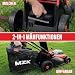 MZK 40V 41 cm Akku Rasenmäher mit Akku und Ladegerät, 2X 4.0Ah