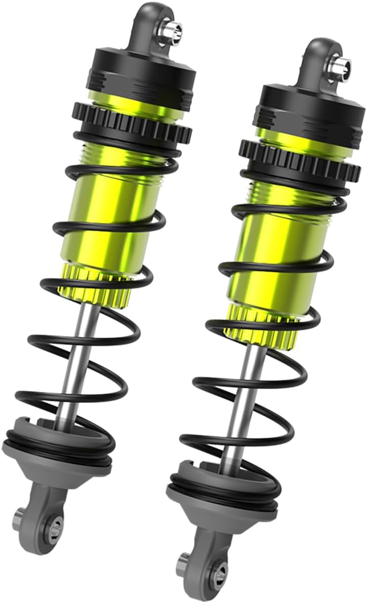 Amoril Front Rear RC Shock Absorber, 2-Pack Shock Absorber Damper Oil Adjustable Alloy Aluminum Shock for RZ001G-A(Green)-Part Number R11001