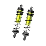 Amoril Front Rear RC Shock Absorber, 2-Pack Shock Absorber Damper Oil Adjustable Alloy Aluminum Shock for RZ001G-A(Green)-Part Number R11001