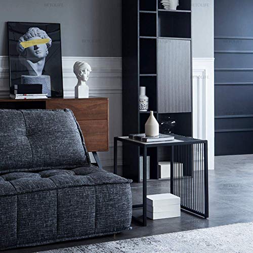 Meuble de Salon en Marbre au Design Rétro et Finitions Luxe