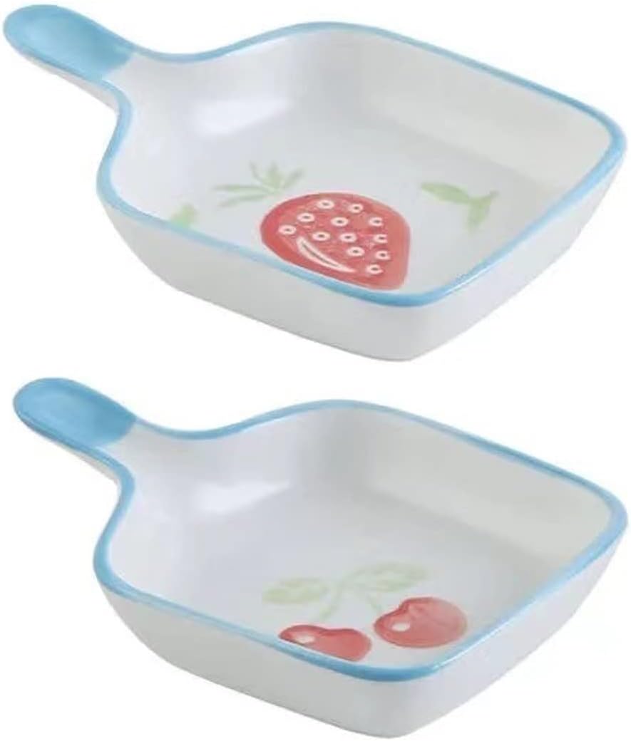 Dip Bowls Set Soy Sauce Dish/Bowls Ceramic Sauce Dishes with Handle White Soy Vinegar Dipping Plate Seasoning Saucer Condiment Dish Dipping Bowls for Home Dipping Sauce Bowls/Dishes