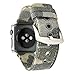 C&P Canvas Strap for Apple Watch Band, Men/Women Soft Breathable Sweatproof Canvas Camo Band for Apple Watch Series 5/All Series - Distressed Camo Green (38mm/40mm)