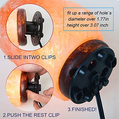 Venforze Himalayan Salt Lamp Cord Replacement With Dimmer Switch And E12 Halogen Salt Lamp Bulbs(6-Pack), 5 Feet Salt Lamps Cords With Base Assembly #TOP1