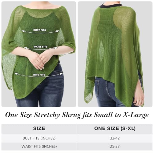 Image of Women Sheer Poncho Shrug Summer Sheer Blouse Top Lightweight Poncho Bolero for Evening Dress