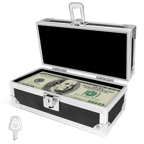 Lockable Cash Box - Aluminium Alloy Storage with Single -