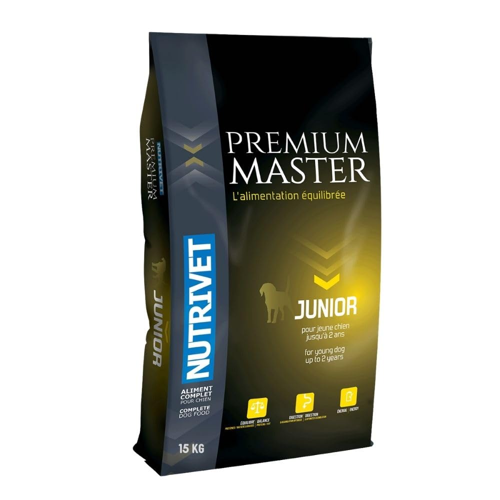 NUTRIVET - Premium Master Junior - Croquetas para Cachorros con Actividad Normal - Pollo y arroz - 15kg