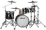 14x16 pavimento tom ddrum US STD 422 SB USA - Set di batteria in acero, 4 pezzi, colore: Nero satinato