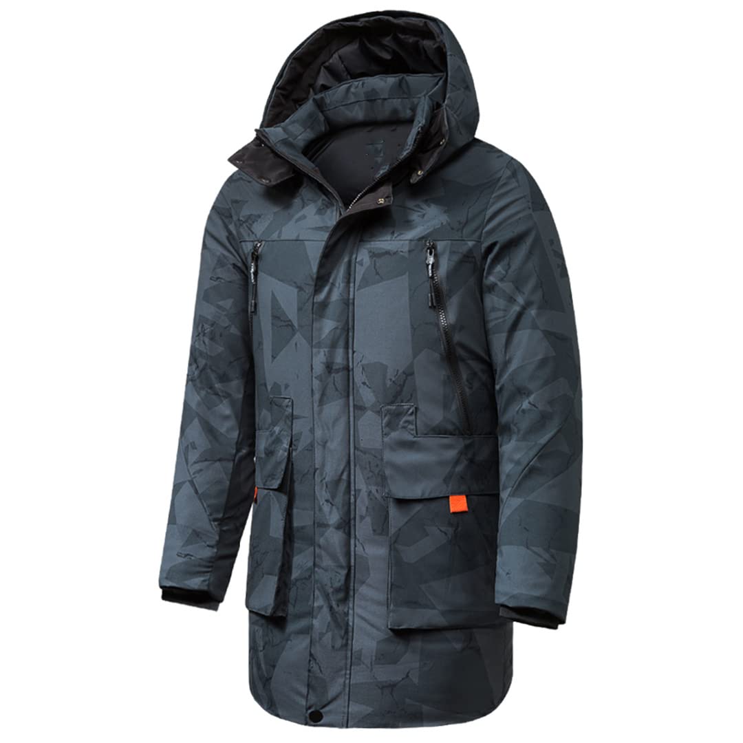 Mokkpeq Parka Larga con Capucha para Hombre
