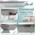 6 Filtros universales antigrasa, de papel, 1 mm de espesor, adaptables a cualquier campana extractora de cocina 45 x 60 cm.