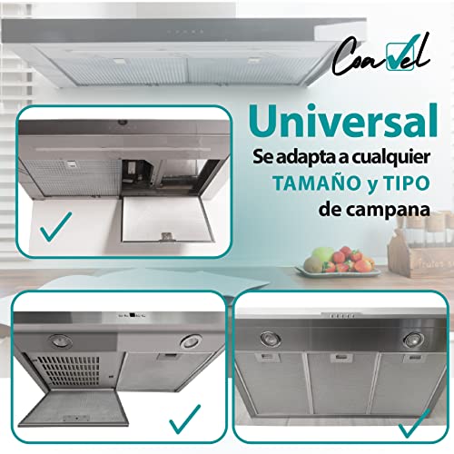 6 Filtros universales antigrasa, de papel, 1 mm de espesor, adaptables a cualquier campana extractora de cocina 45 x 60 cm. - Imagen 4
