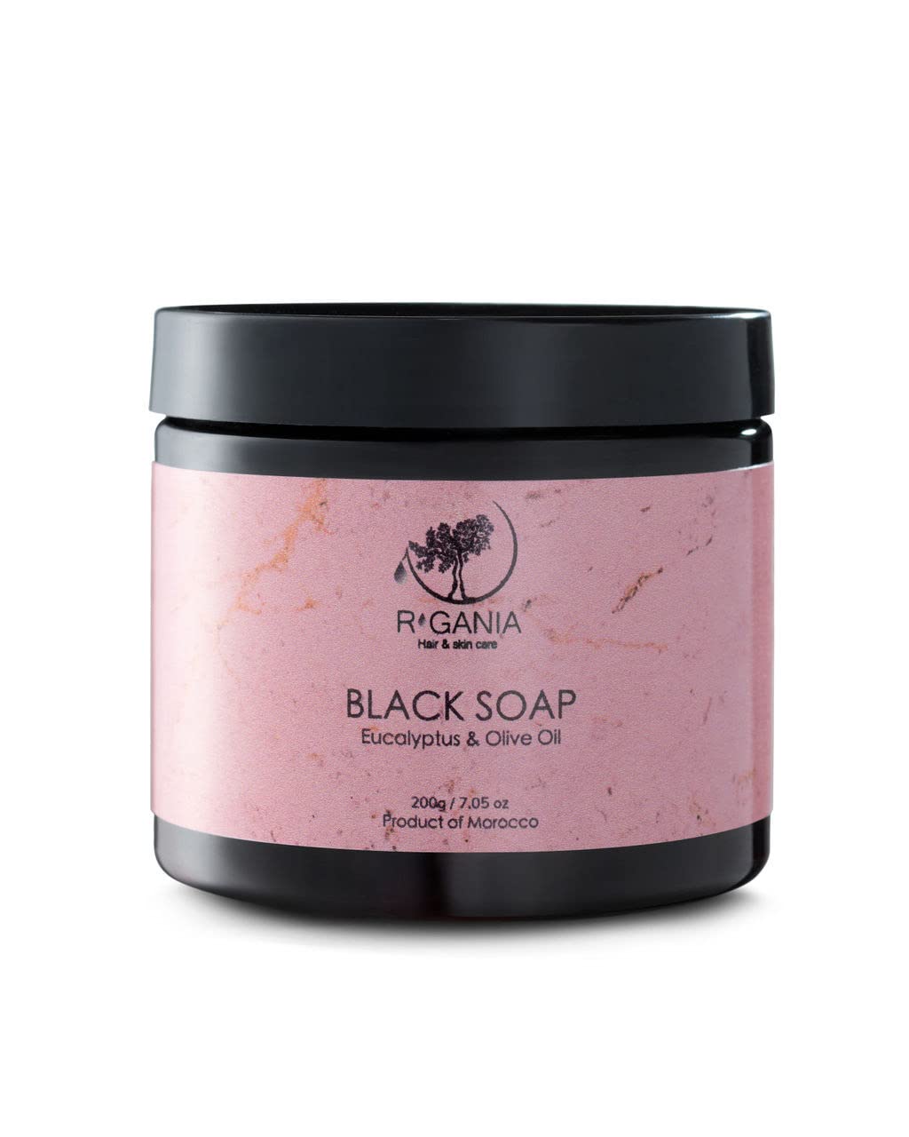 R'GANIA Moroccan Black Soap With Eucalyptus & Olive Oil