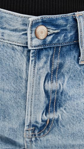 Image of PISTOLA - Lexi Mid Rise, Signature Bowed Straight Jeans - Light Denim Jeans