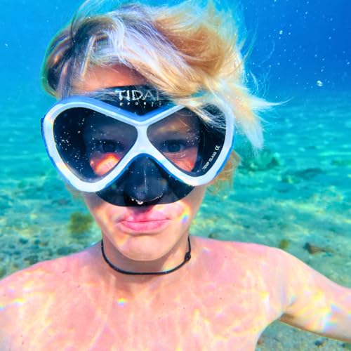 Kids Tidal Mask with Anti-Fog Technology for Scuba Diving, Snorkeling, Free Diving and Swimming. Help Your Kids Explore The Underwater World with Confidence. (Black Skirt) - Thumbnail 4