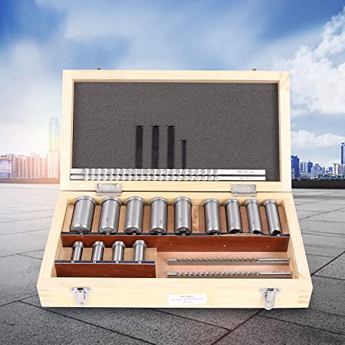 Gdrasuya10 Keyway Broach Set 22PCS Keyway Broach Kit Metric 26 Keyway Combinations with 4 Broaches 4MM 5MM B16MM 8MM C Industrial Tools 13 Collared Bushings 5 Gaskets