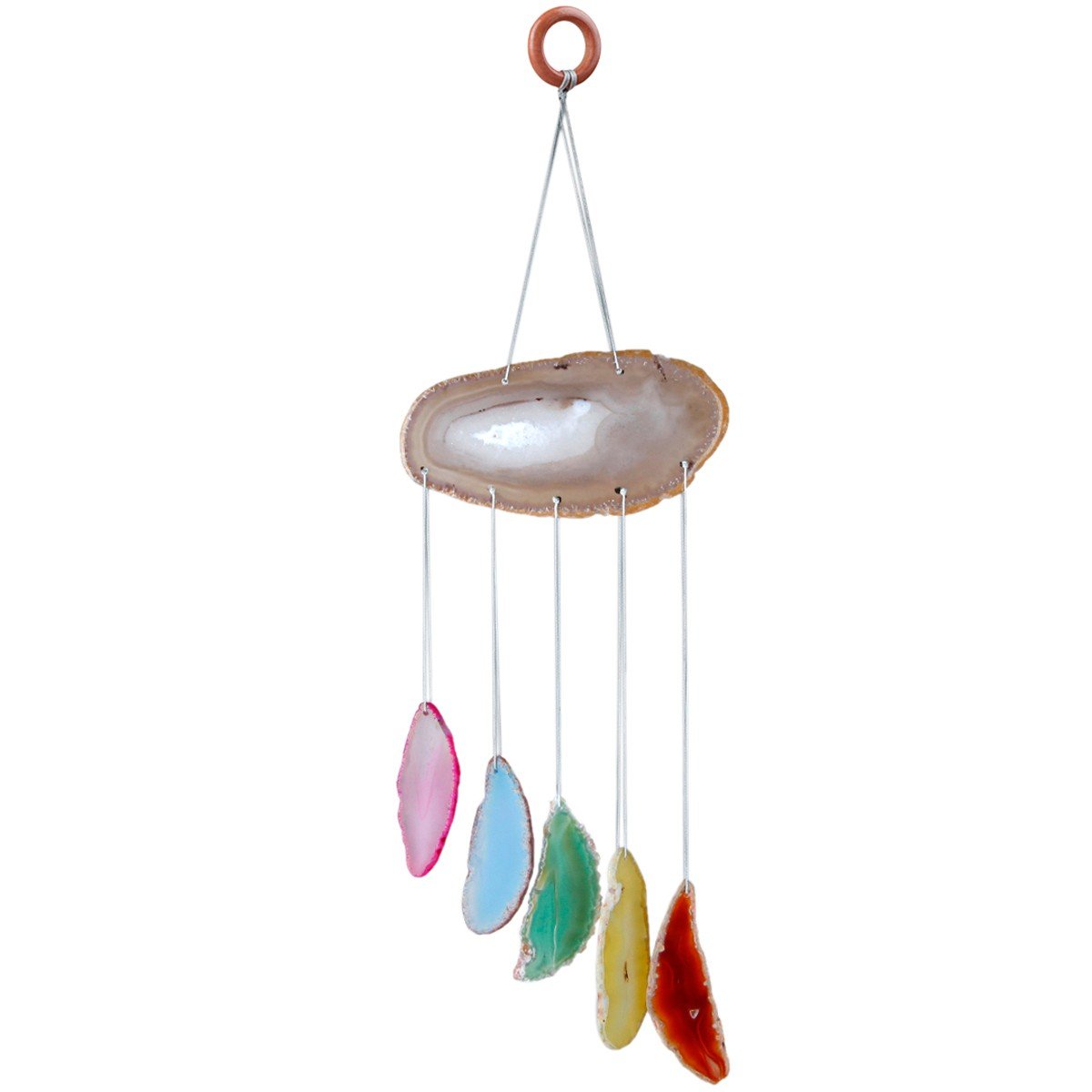 Carillon éolien agate de haute qualité cloches de vent colorées 18-22