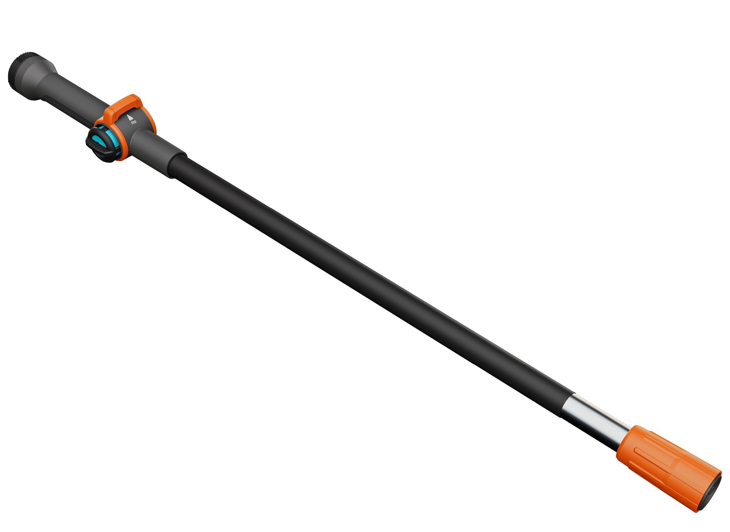 Gardena Trzonek Cleansystem S: Trzonek czyszczący z przepływem wody, 90 cm, aluminium, płynna regulacja przepływu, do większych powierzchni, Original Gardena System (18800-20)