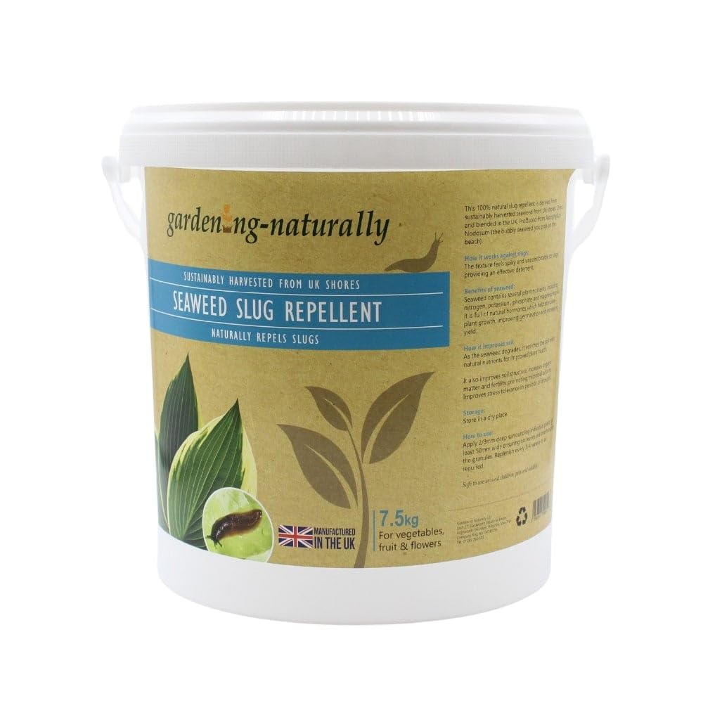 Gardening Naturally Natural Seaweed Slug Repellent Granules in Your Garden 800g, 4kg or 7.5kg Tub (7.5kg)