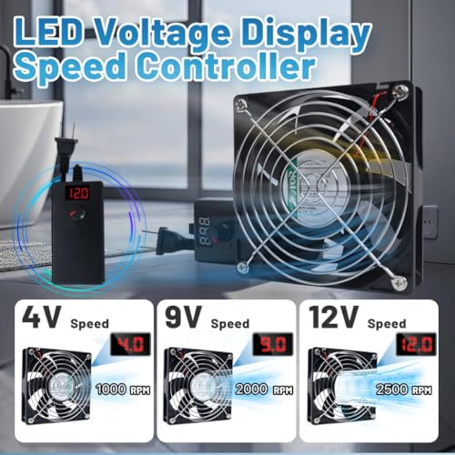 Ventilador IP68 de 12V y 120mm con enchufe CA que soporta humedad y polvo sin detenerse 3