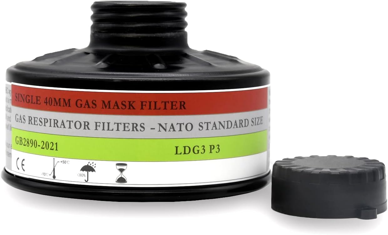 Filter NATO Specifications NBC for 40mm Face Cover Filter with Long Shelf Life. 10 Years