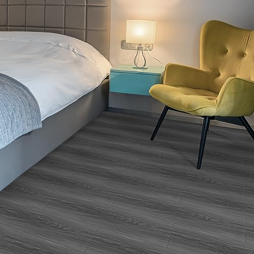 Peel And Stick Flooring Wood Plank Vinyl Flooring 35.4 In X 5.9 In Super Easy To Install 10 Pieces #TOP1