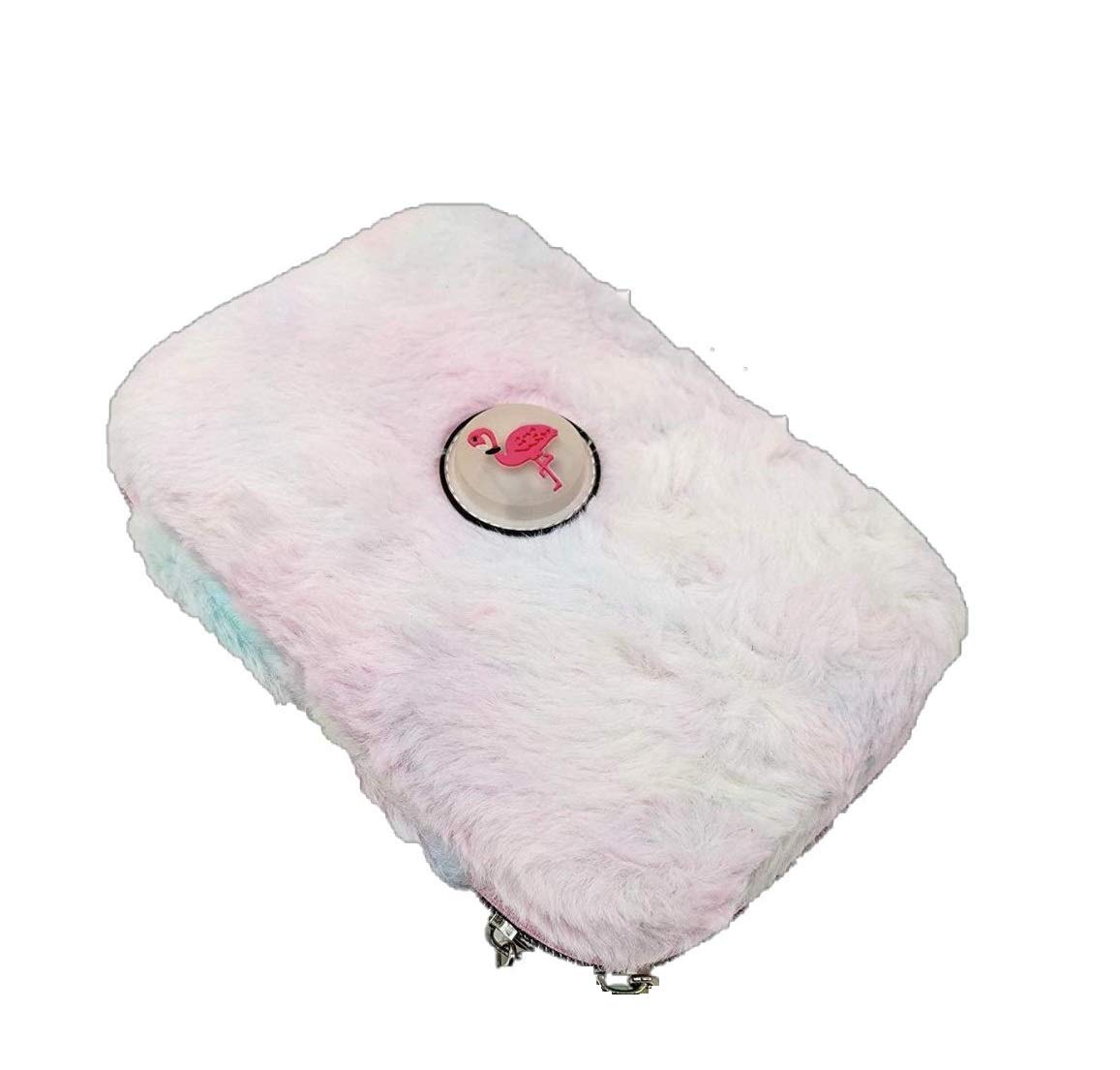 Definite Jumbo Zippered Hard Pencil Case Pencil Box for Stationary Pencils Pens Crayons Markers Erasers (Flamingo Feather)