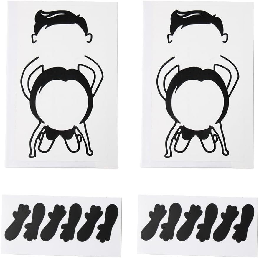 Ximimark 4 pcs Funny Vinyl Sticker Decal Cute Wall Art, Hand Socket Decals, Humorous and Funny Decals, Home Decoration
