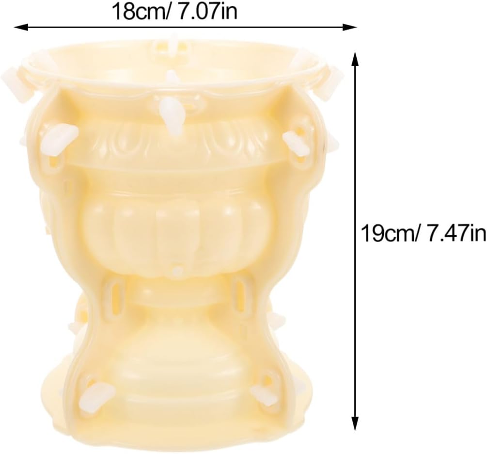 Cement Flowerpot Mold Concrete Flower Pot Molds Vase Planter Cement Clay Candle Pen Holder Flower Pot Silicone Epoxy Decor White Plastic Model Unique