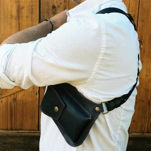 Sac à bandoulière dissimulé pour festival médiéval cosplay viking et pirate